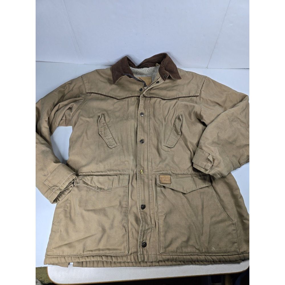 Powder River Outfitters Panhandle Slim Men's L Large Sherpa Lined Canvas Jacket